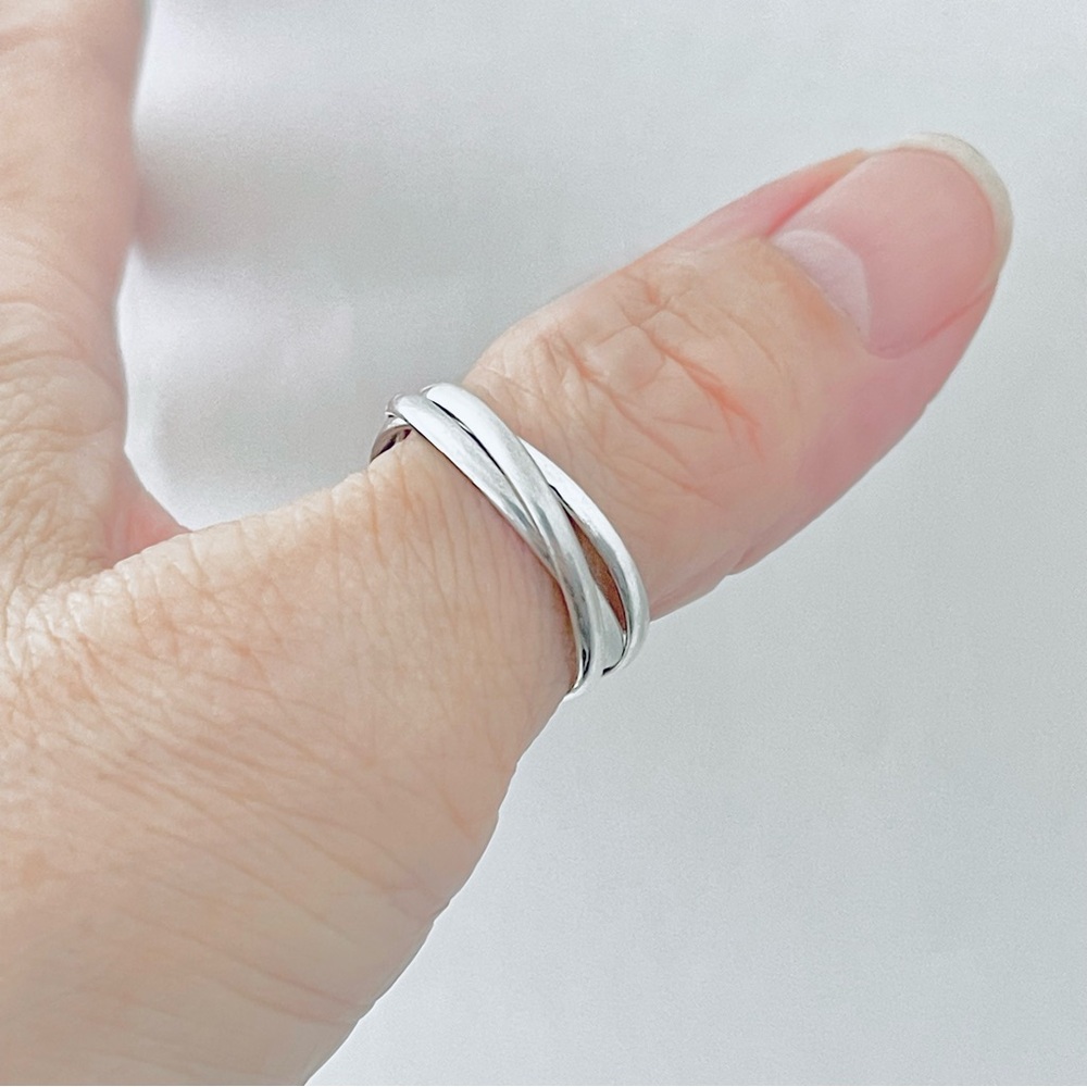❤️❤️TOP SELLER❤️❤️ Sterling Silver 3 Band Ring, Multiple Bands, Wedding Rings